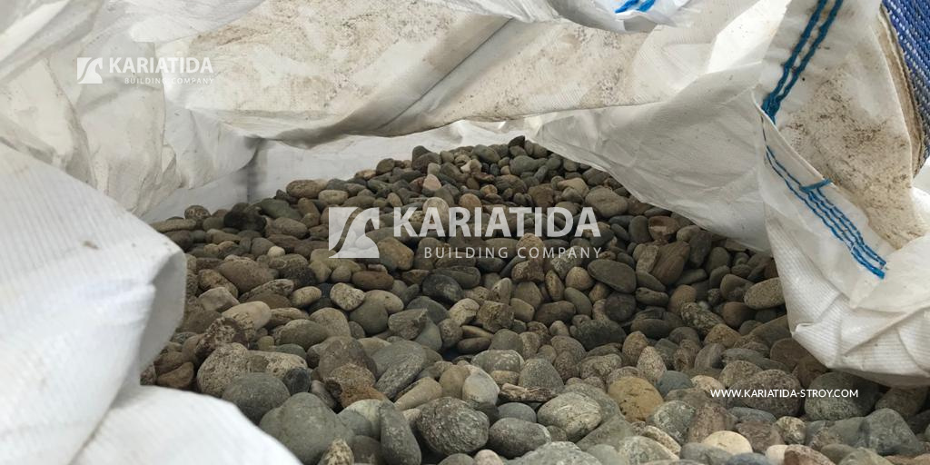 Балластная кровля: галька Окат речная (пестрая) фракция 40-60 мм Балластная кровля: галька Окат речная (пестрая) фракция 40-60 мм