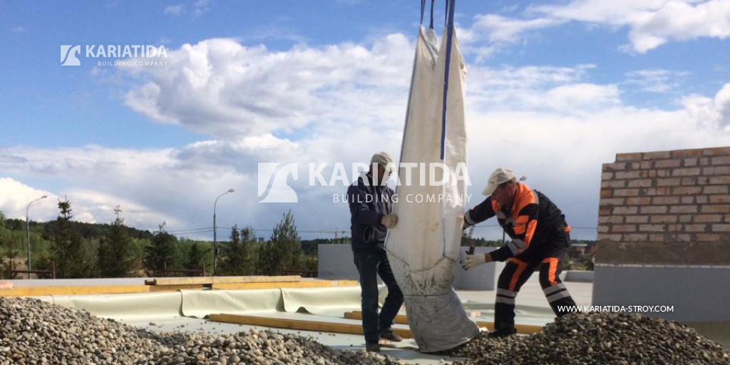 Распределение прижимного балласта на кровле. Распределение прижимного балласта на кровле.